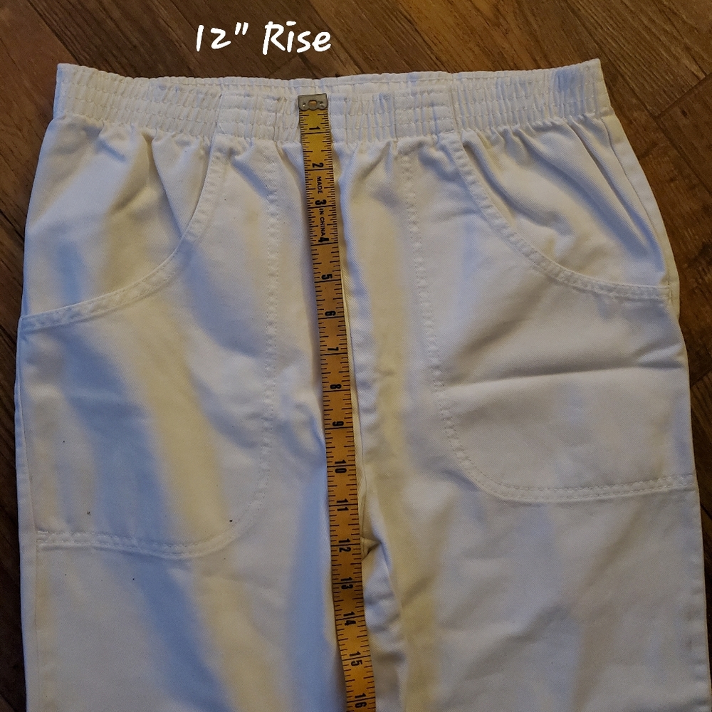 Cascade Blues WHITE PANTS Elastic Band Size 8 Avg - Picture 3 of 8